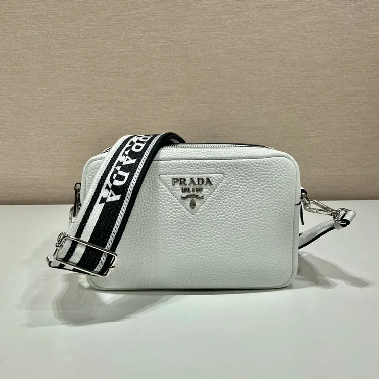 Pra Bag With Shoulder Strap White For Women, Women??s Bags 8.6in/22cm 1BH082_2DKV_F0009_V_3OM - Image 7
