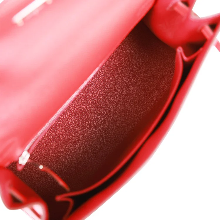 H Kelly Sellier 25 Rouge de Coeur Verso Epsom Palladium Hardware - Image 7