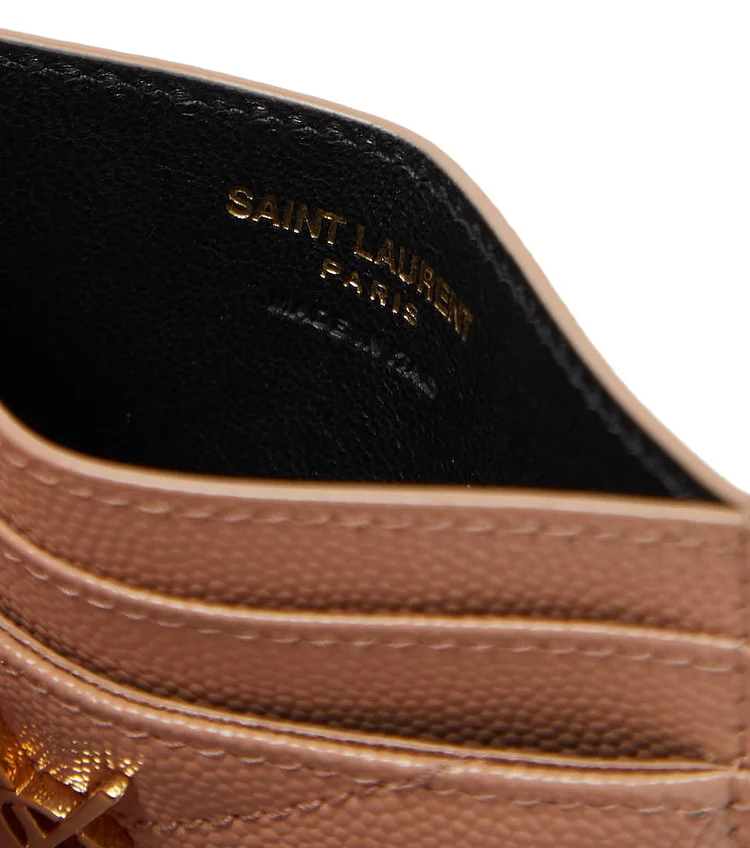 Y Cassandre Y Matelasse Card Case in Grain de Poudre Embossed Leather - Image 3
