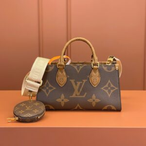 LV OnTheGO East West Chain Premium knockoff bag