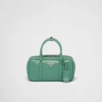 PP Small antique nappa leather top handle bag ?C Sage Green