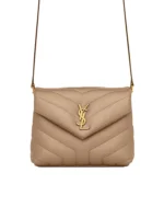 Y Loulou Toy Bag in Matelasse ??Y?? Leather in Greyish Brown