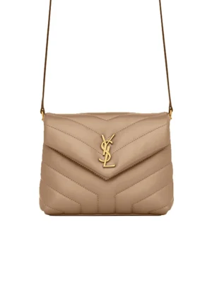 Y Loulou Toy Bag in Matelasse ??Y?? Leather in Greyish Brown