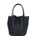 H Picotin Lock 18 Bleu Nuit Clemence and Matte Alligator Touch Palladium Hardware