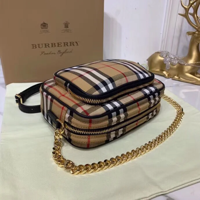 bb Vintage Check Cotton Camera Bag Neutral For Women, Women??s Bags 7.7in/19.5cm - Image 4