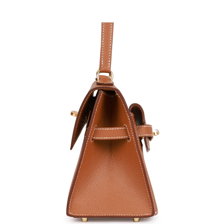 H Kelly Sellier en Desordre 20 Gold Epsom Gold Hardware - Image 5