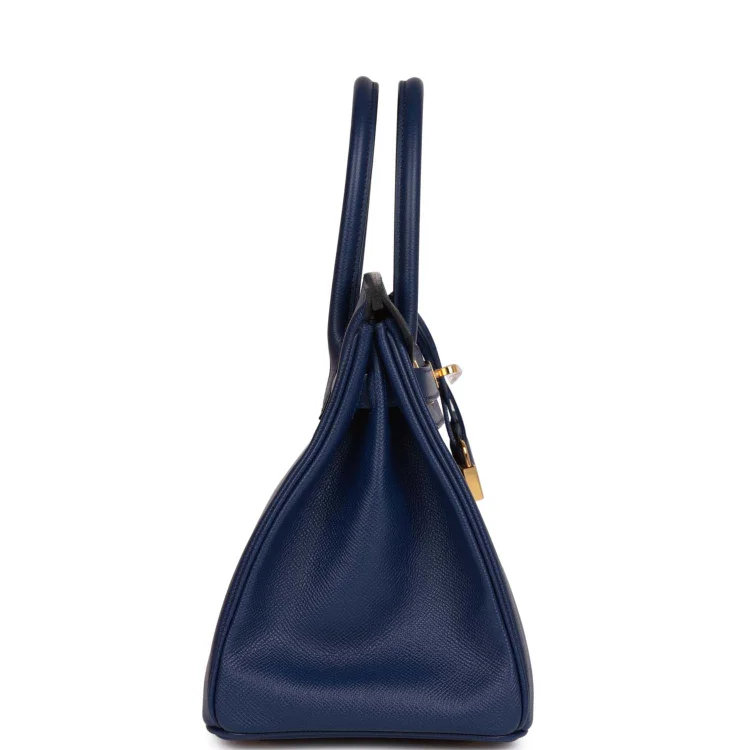 H Birkin 30 Bleu Saphir Epsom Gold Hardware - Image 2