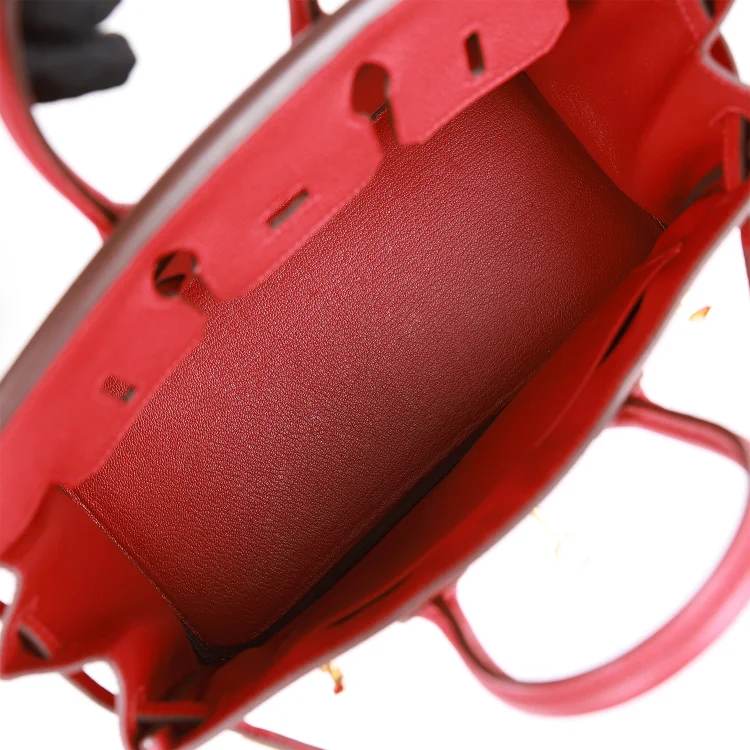 H Birkin 25 Rouge Vif Togo Gold Hardware - Image 7