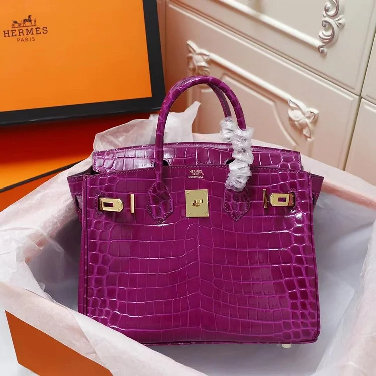 H Birkin 25, 30, 35 Electric Shiny Niloticus Crocodile gold Hardware - Image 8