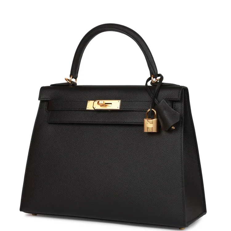 H Kelly Sellier 28 Black Epsom Gold Hardware - Image 4