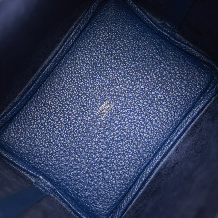 H Picotin Lock 18 Bleu Saphir Maurice Gold Hardware - Image 6