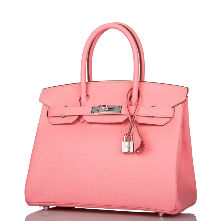 H Birkin 30 Rose Confetti Epsom Palladium Hardware - Image 4