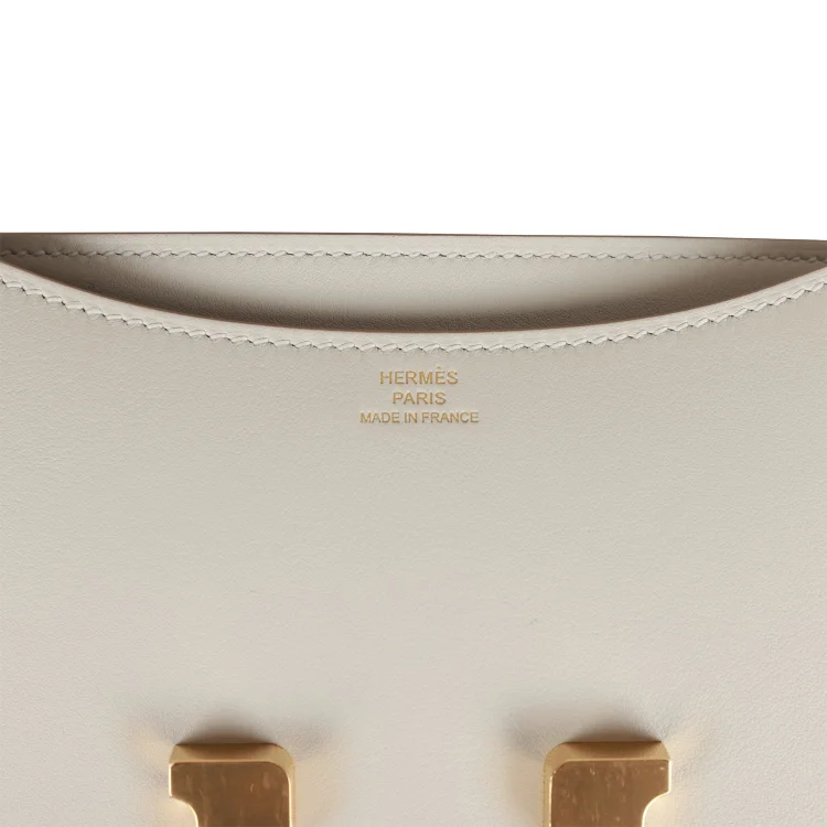 H Constance 18 Gris Perle Swift Gold Hardware - Image 7