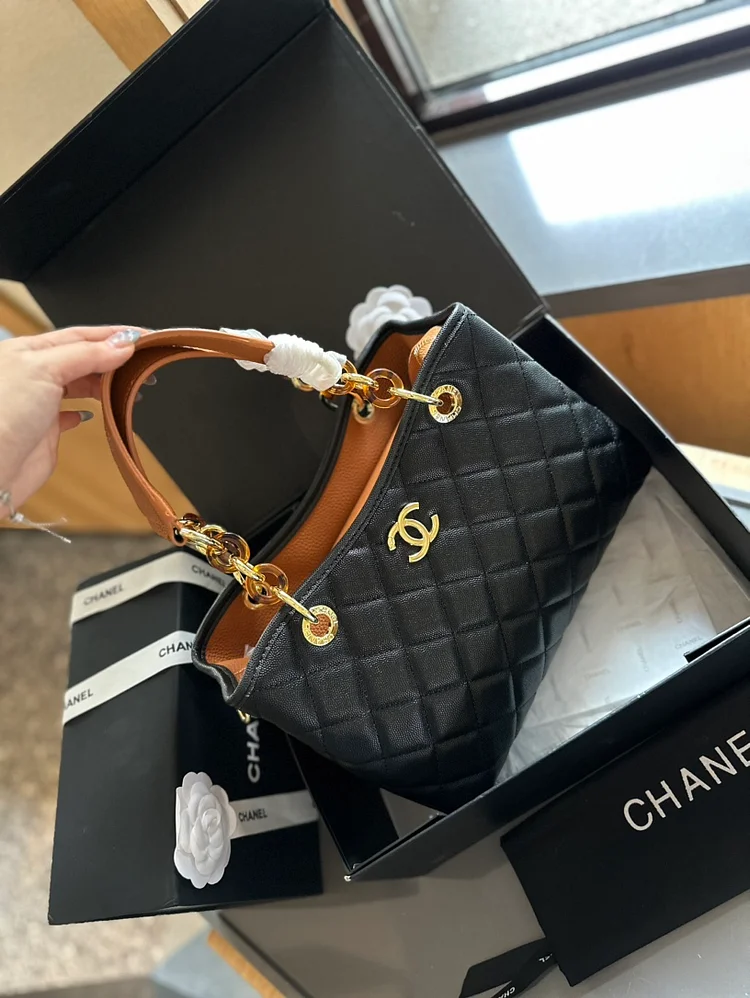 Cc new arrival vintage tote bag caviar leather size: 27cm - Image 16