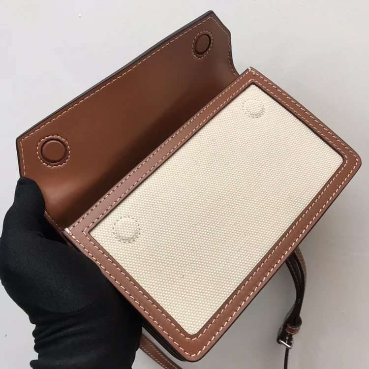 bb Mini Horseferry Print Title Bag With Pocket Detail Malt Brown For Women, Women??s Bags 7.5in/19cm 80146111 - Image 9