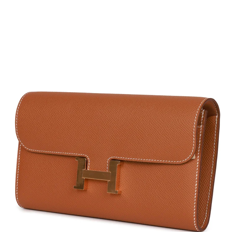 H Constance Wallet To Go Gold Epsom Gold Hardware - Image 4