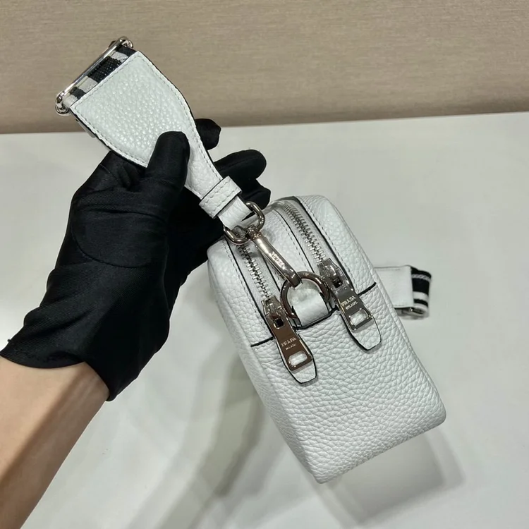 Pra Bag With Shoulder Strap White For Women, Women??s Bags 8.6in/22cm 1BH082_2DKV_F0009_V_3OM - Image 5