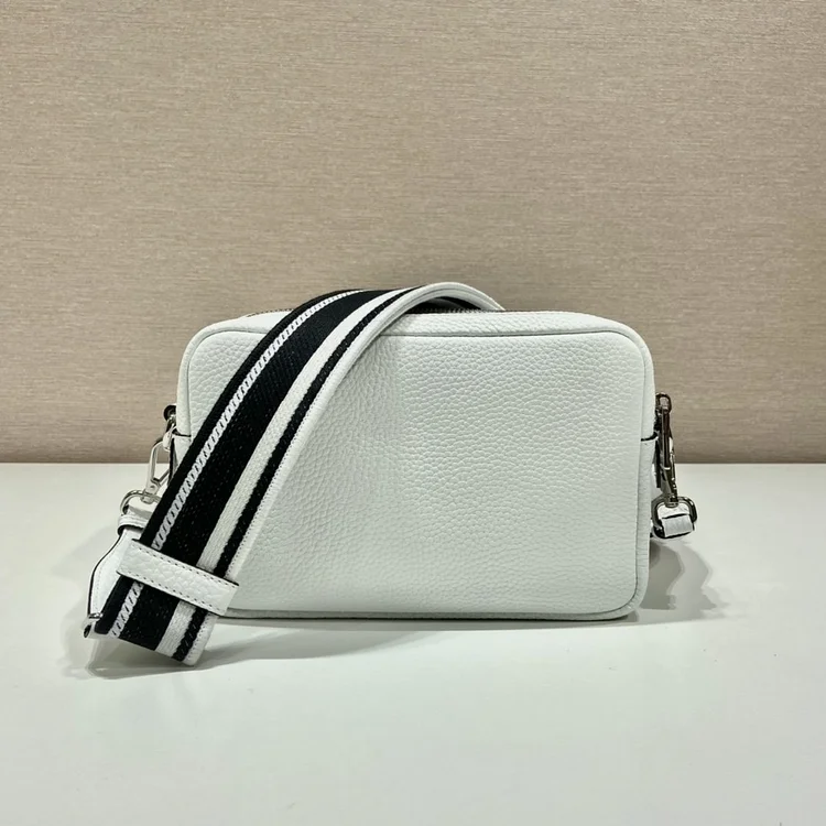 Pra Bag With Shoulder Strap White For Women, Women??s Bags 8.6in/22cm 1BH082_2DKV_F0009_V_3OM - Image 2
