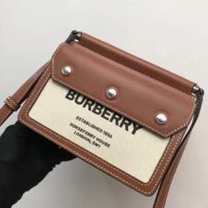 bb Mini Horseferry Print Title Bag With Pocket Detail Malt Brown For Women, Women??s Bags 7.5in/19cm 80146111