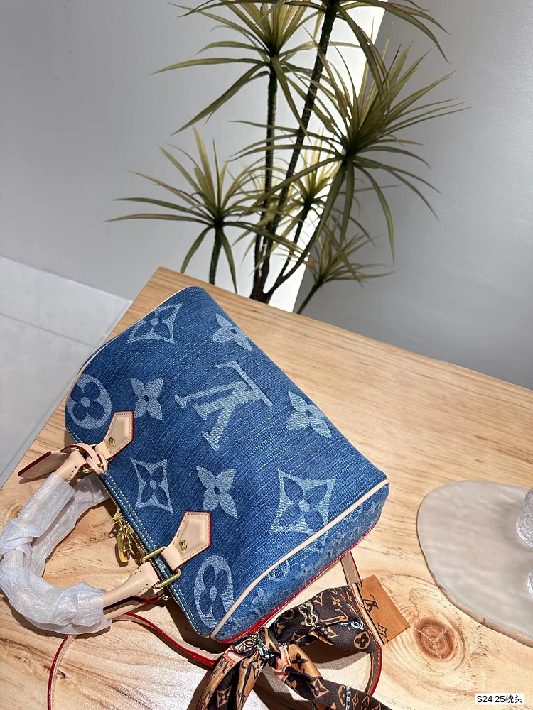 Louis new arrival denim speedy 25 bag - Image 4