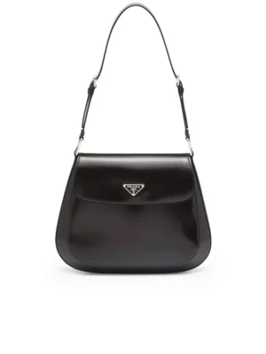 PP Cleo Brushed Leather Medium Shoulder Bag with Flap