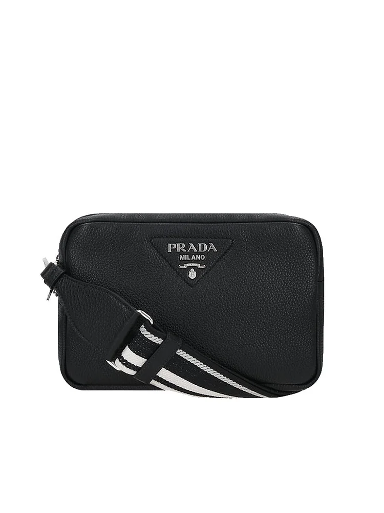 PP Leather Bag with Shoulder Strap in Black