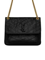 Y Niki Medium Chain Bag in Crinkled Vintage Leather
