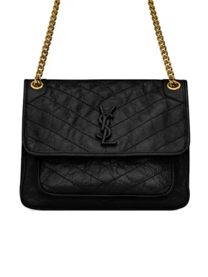 Y Niki Medium Chain Bag in Crinkled Vintage Leather