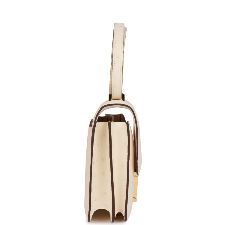 H Constance 18 Nata Ostrich Gold Hardware - Image 2