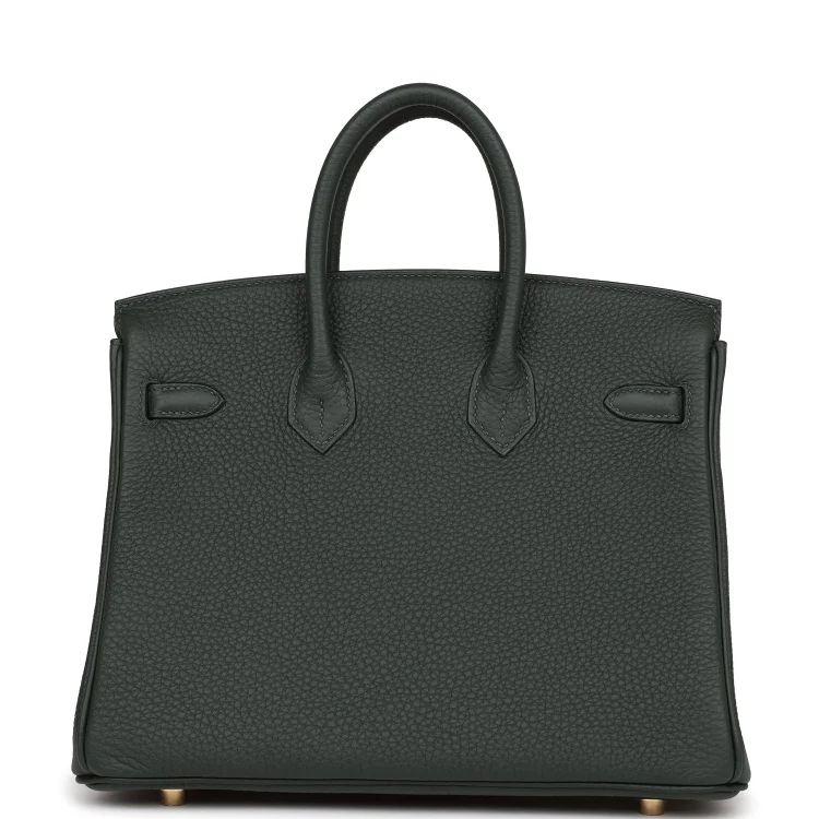 H Birkin 25 Vert Fonce Togo Gold Hardware - Image 3