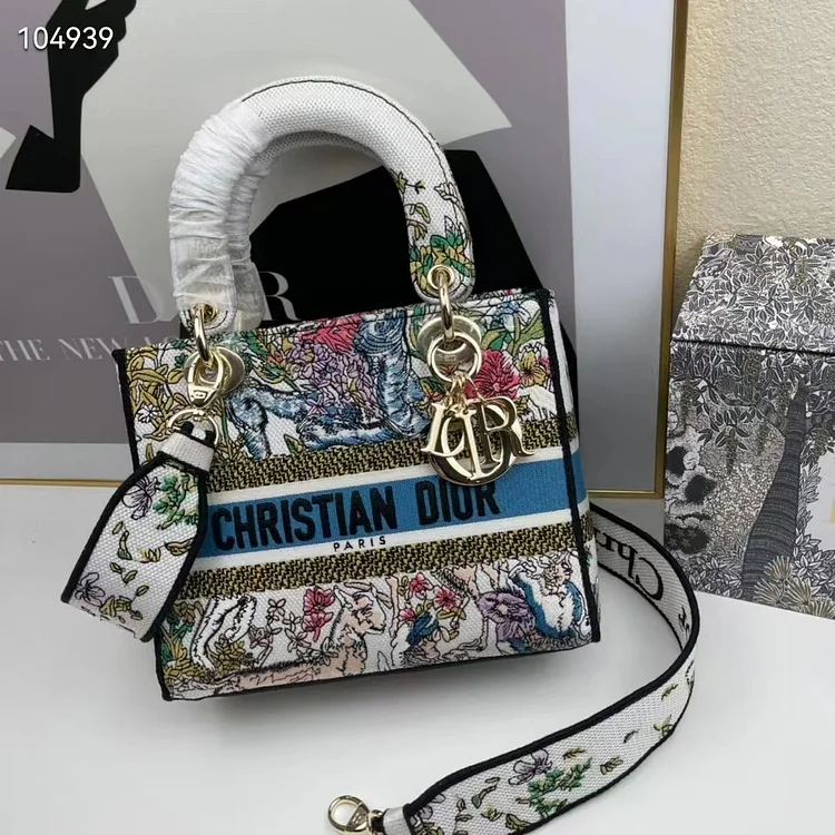 CD Women CD Medium Lady D-Lite Bag Latte Multicolor D-Constellation Embroidery - Image 2