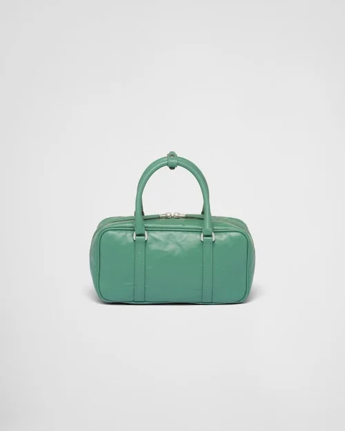 PP Small antique nappa leather top handle bag ?C Sage Green - Image 5