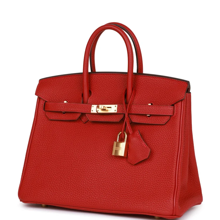 H Birkin 25 Rouge Vif Togo Gold Hardware - Image 4