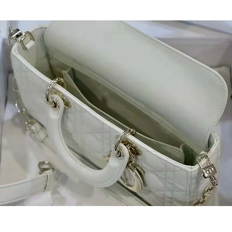 CD Women CD Lady D-Joy Bag Latte Cannage Lambskin - Image 11