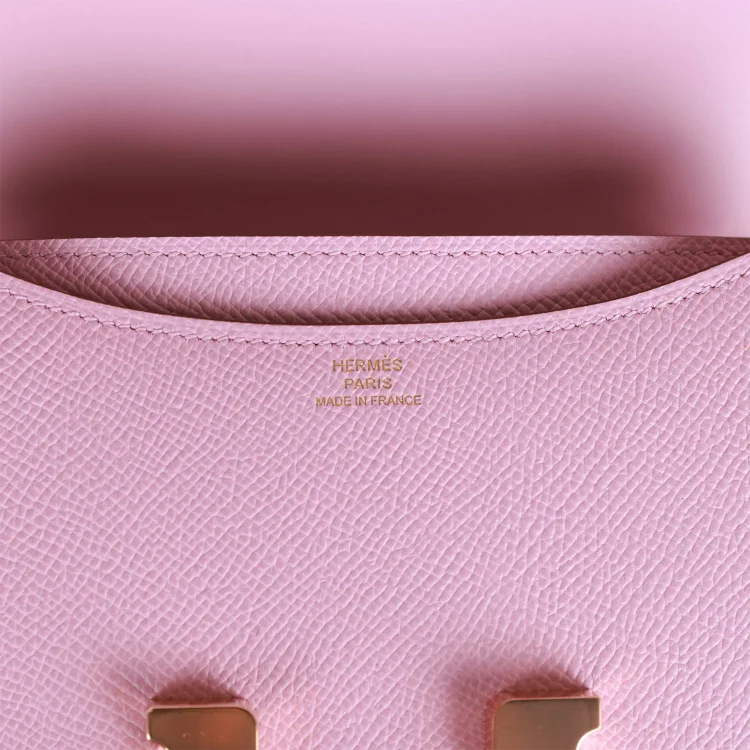 H Constance 18 Mauve Syestre Epsom Rose Gold Hardware - Image 8