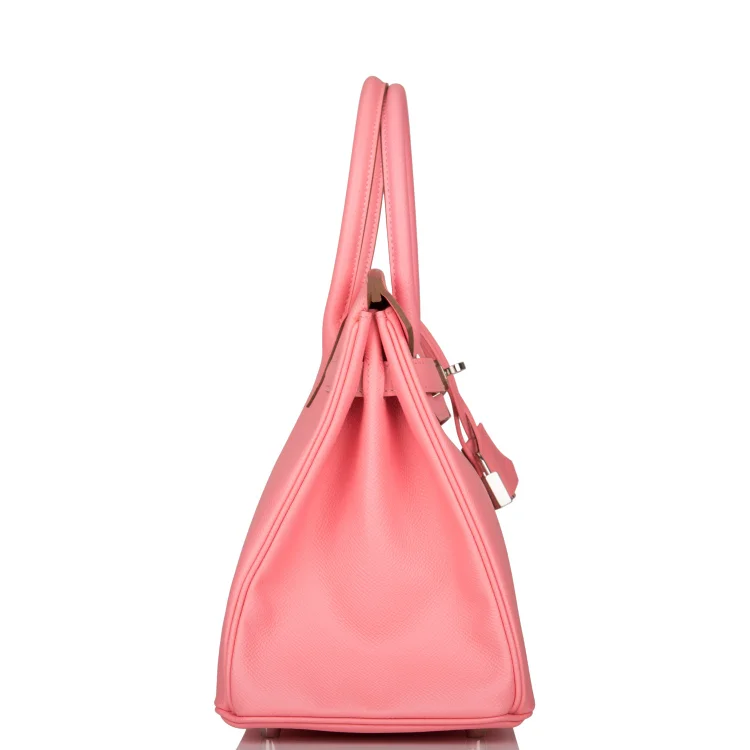 H Birkin 30 Rose Confetti Epsom Palladium Hardware - Image 2