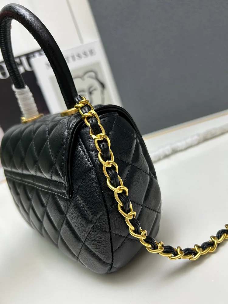 CC 24c coco women handbag size: 11.2*20.5*5.5 cm - Image 4