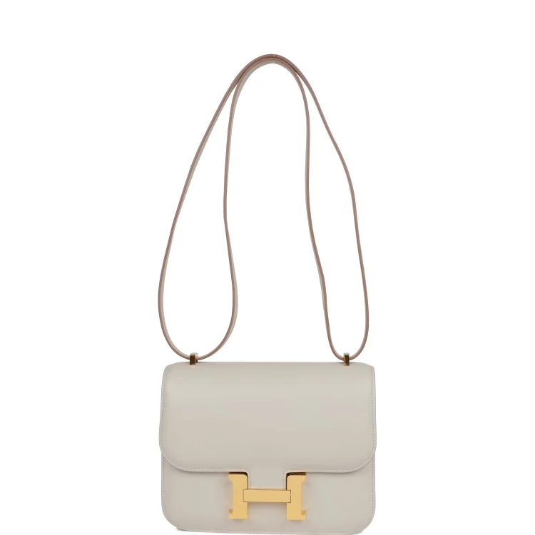 H Constance 18 Gris Perle Swift Gold Hardware - Image 6