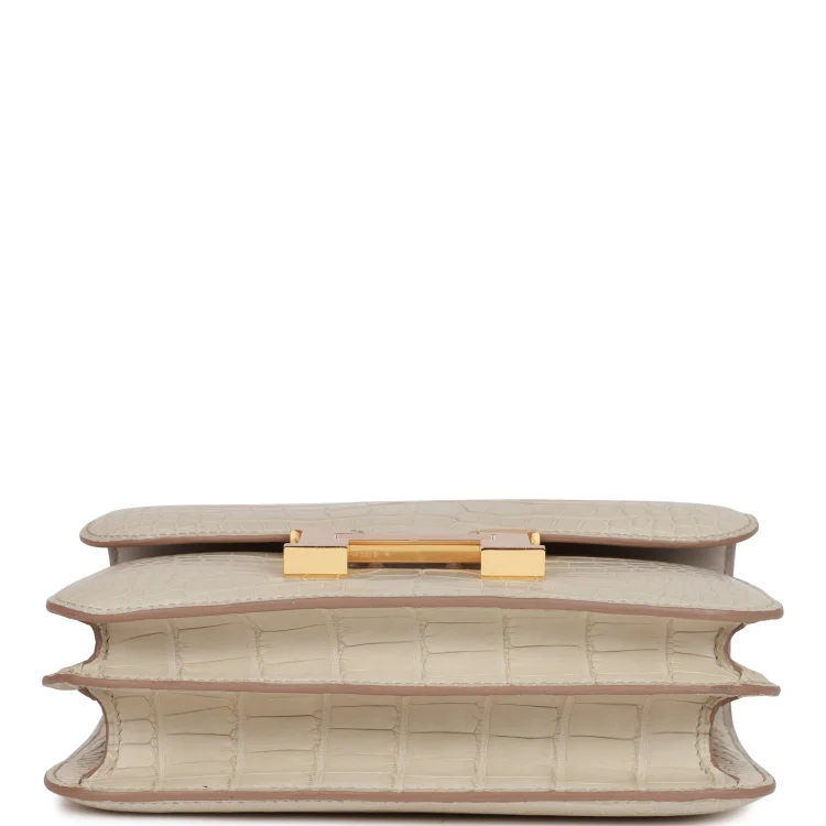 H Constance 18 Beton Matte Alligator Gold Hardware - Image 5