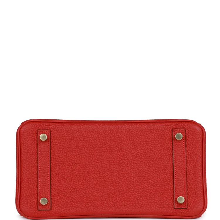 H Birkin 25 Rouge Vif Togo Gold Hardware - Image 5