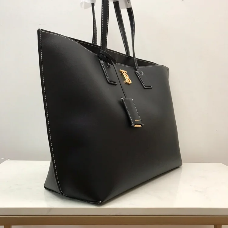 Bur Motif Leather Medium Tote Bag - Image 10
