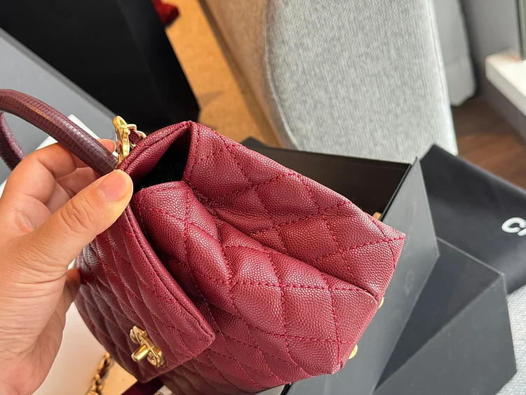CC coco handle caviar leather size : 23*13cm - Image 5