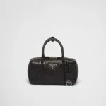 PP Small antique nappa leather top handle bag ?C Black