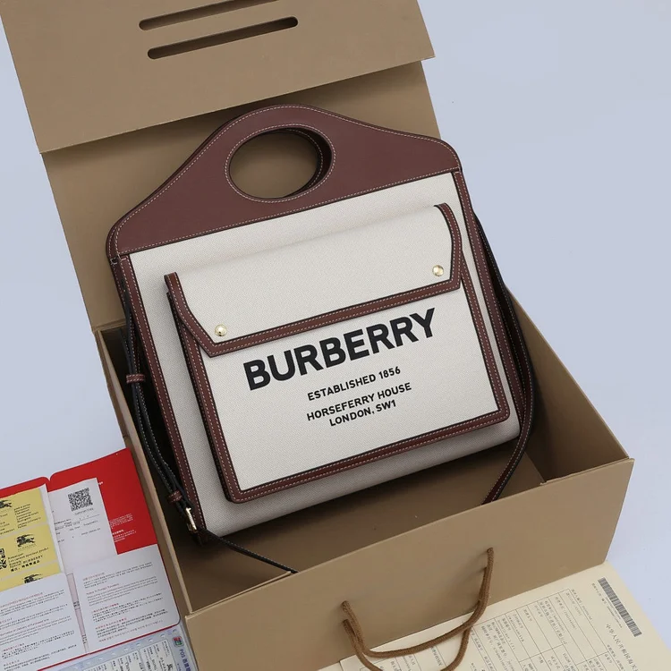 Bur Leather Medium Pocket Bag - Image 2
