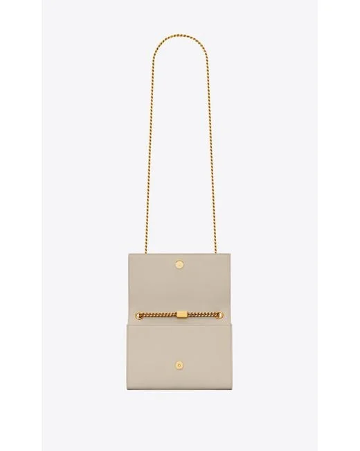 Y Kate Small Chain Bag in Grain de Poudre Embossed Leather - Image 3