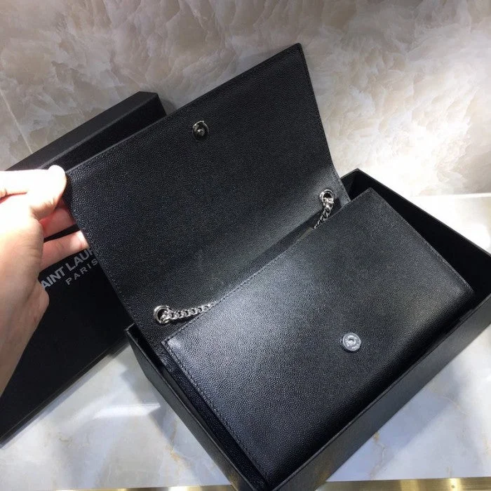 Y Black Kate Medium Leather Shoulder Bag - Image 6