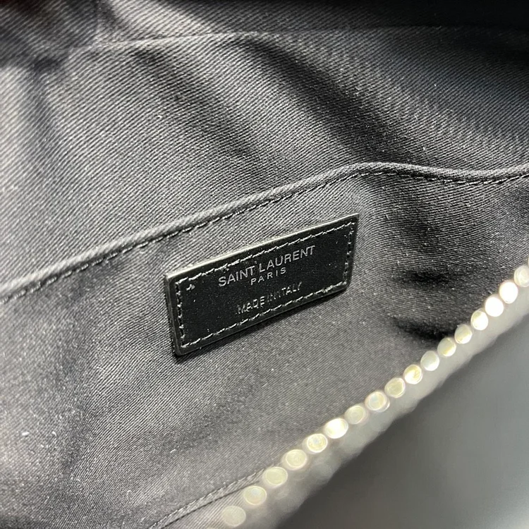 Y Lou Camera Bag Black With Silver Toned Hardware - Image 8