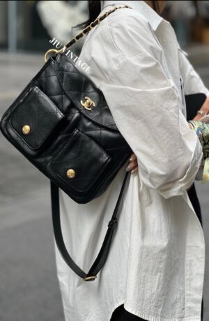 cc Duma Lambskin Vintage Hobo 2sizes in 3colours