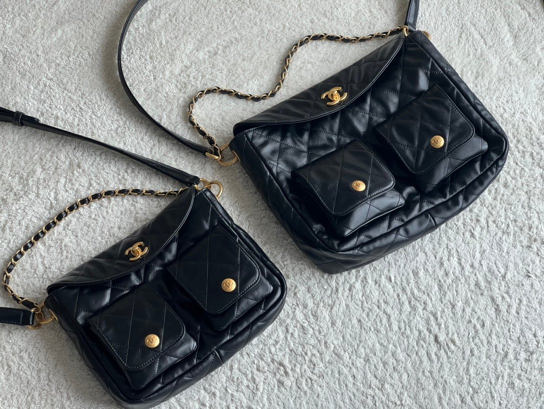 cc Duma Lambskin Vintage Hobo 2sizes in 3colours - Image 2