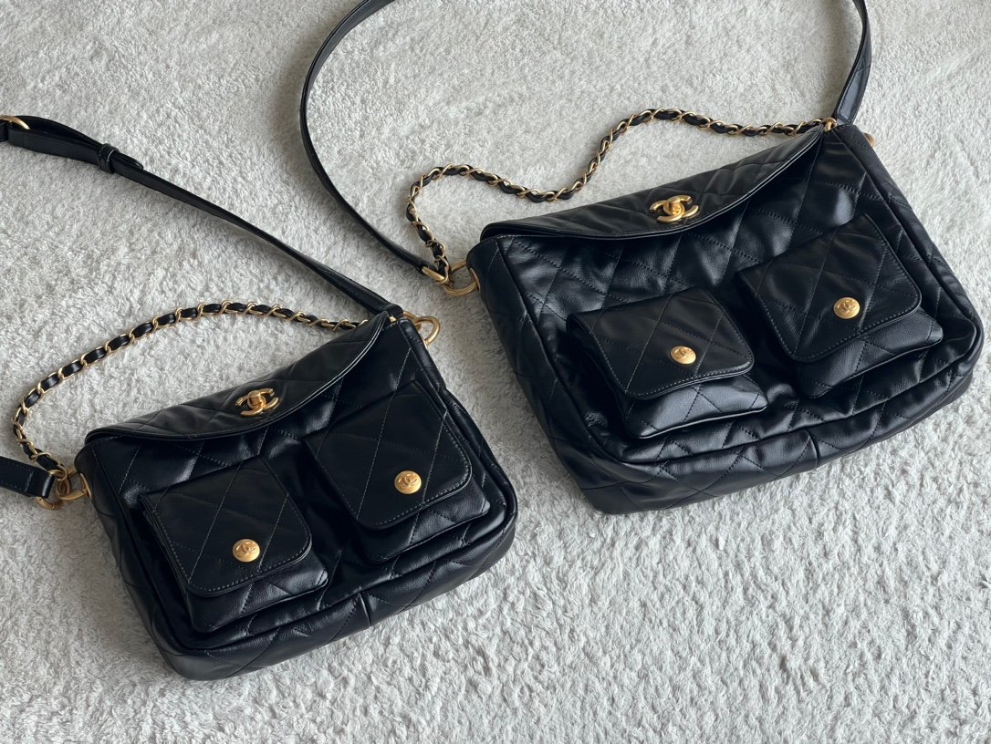 cc Duma Lambskin Vintage Hobo 2sizes in 3colours - Image 9
